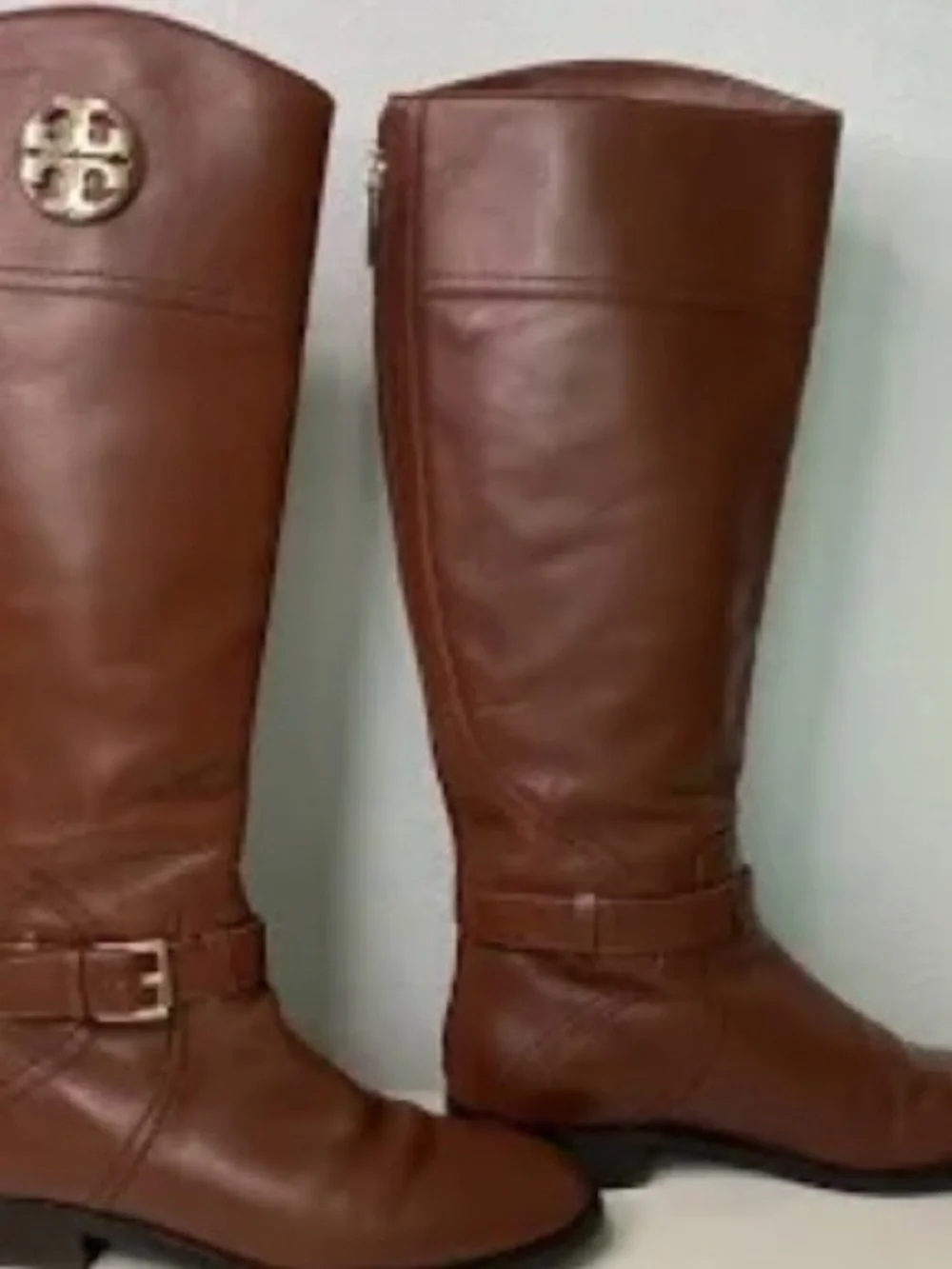 Tory Burch Adeline Brown Leather Tall Riding Boots Size 8